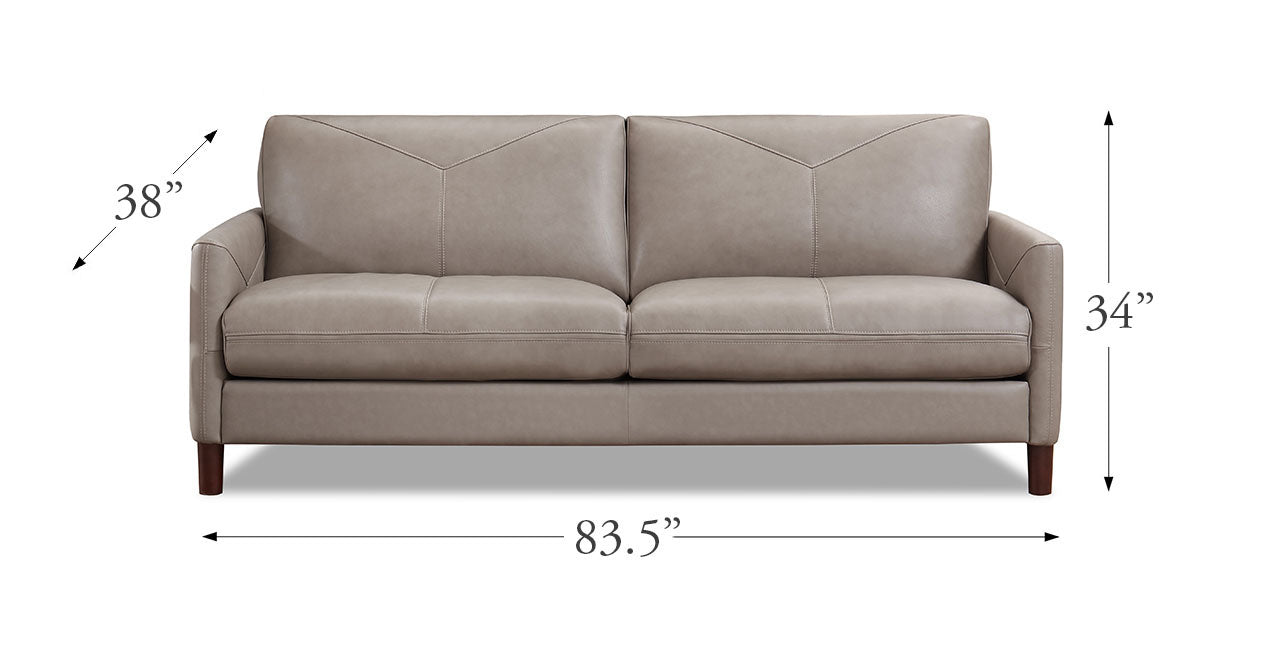 Yorkdale Leather Sofa Collection, Taupe Brown